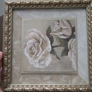 (B2) Beautiful rose picture and frame 10×10